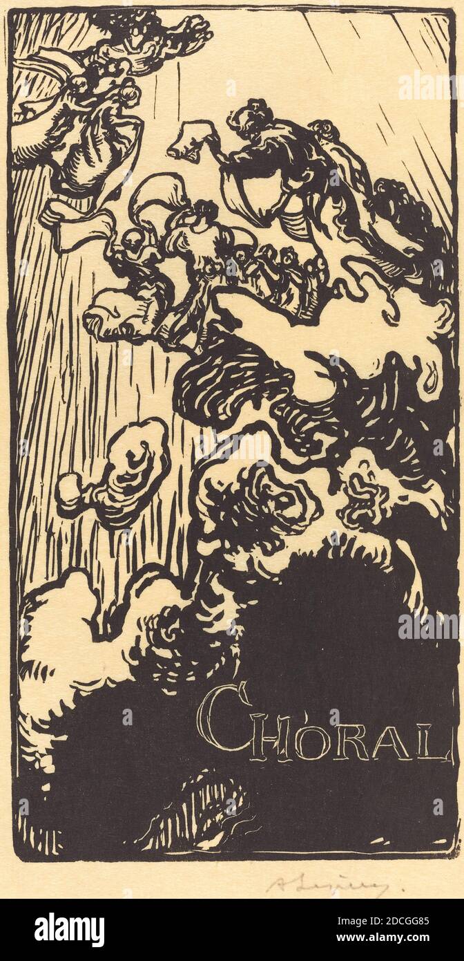 Auguste Lepère, (artiste), Français, 1849 - 1918, Choral, 1897, coupe de bois Banque D'Images