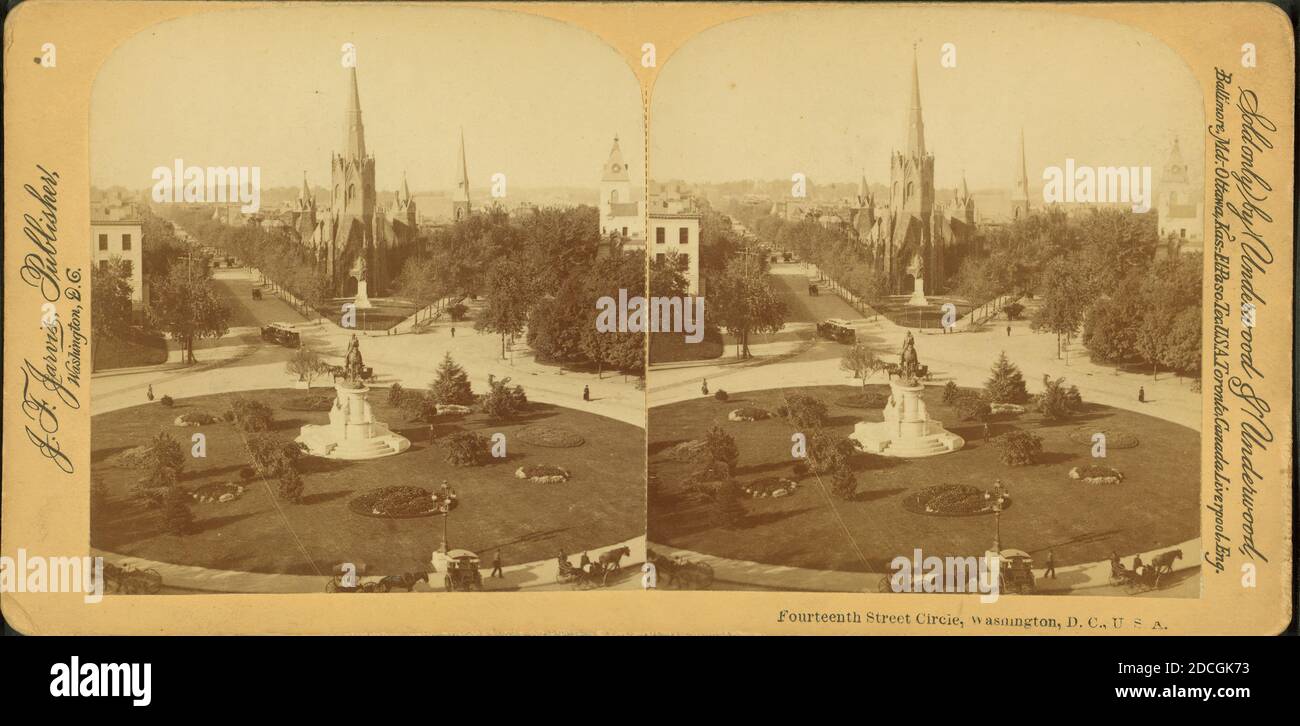 Quatorzième Street Circle, Washington, D.C., États-Unis, 1865, Washington (D.C Banque D'Images