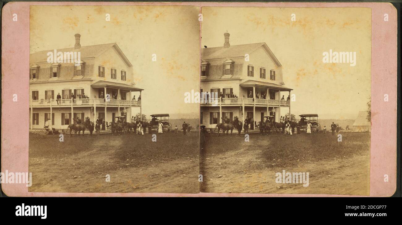 Vue de face de la maison Grand View, Jefferson, N.H., People, public accommodation facilities, New Hampshire, Jefferson (N.H Banque D'Images