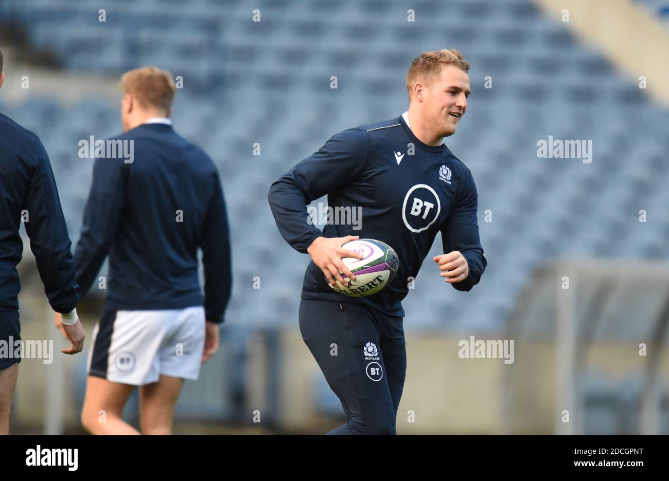 21 novembre--20.BT Murrayfield Stadium. Edinburgh.Scotland.UK Scots RugbyTeam Run for France Match . Duhan van der Merwe (Édimbourg) crédit : eric mccowat/Alay Live News Banque D'Images