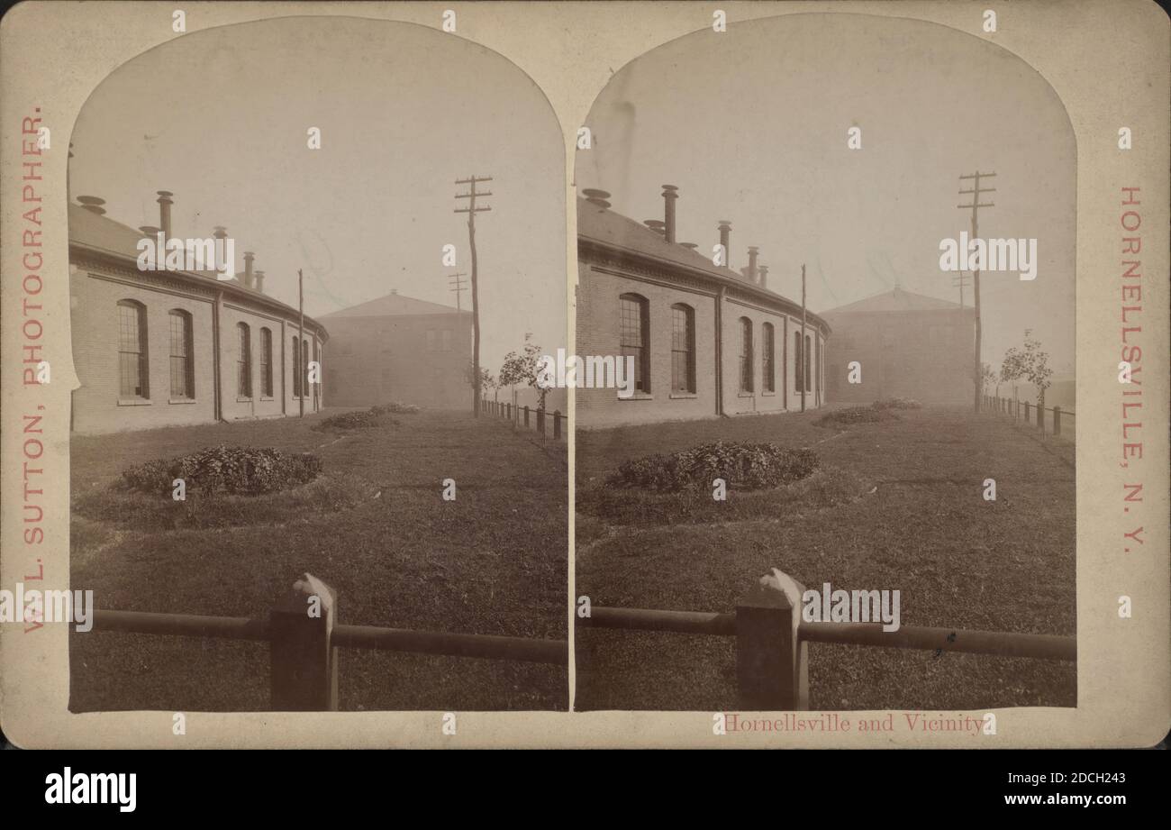 Erie Railroad yard, exposition de la maison ronde., New York (État), Hornellsville (N.Y Banque D'Images