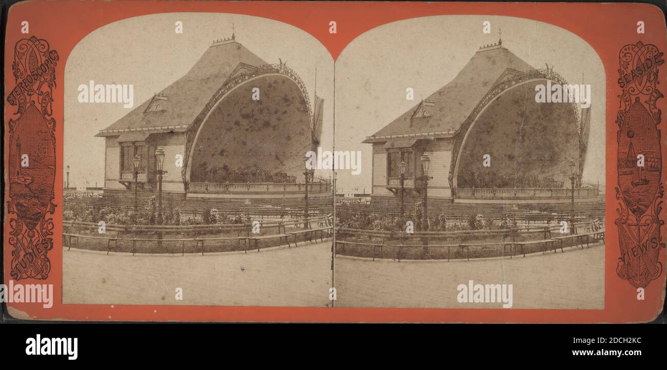 Music Pavilion, Brighton Beach., 1865?-1919, New York (État), New York (N.Y.), Coney Island (New York, N.Y. Banque D'Images