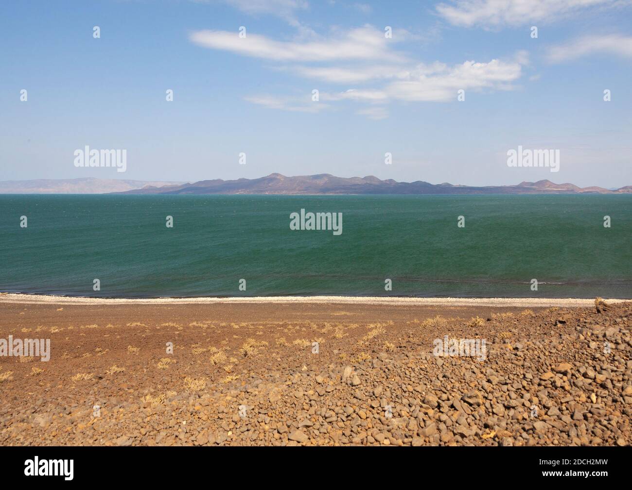 Paysage aride, province de Rift Valley, lac Turkana, Kenya Banque D'Images