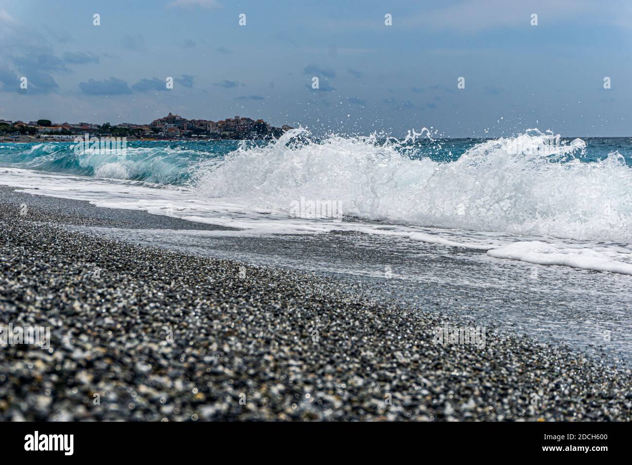 vue sur les vagues sur la mer Banque D'Images