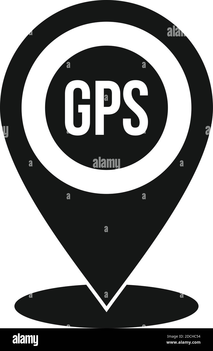 Icône de point de guidage GPS, style simple Illustration de Vecteur