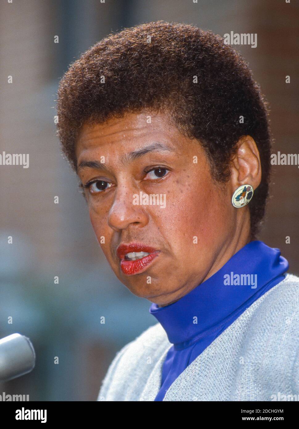 WASHINGTON, DC, Etats-Unis, 23 SEPTEMBRE 1991 - Eleanor Holmes Norton, délégué du District de Columbia pendant la conférence de presse. Banque D'Images