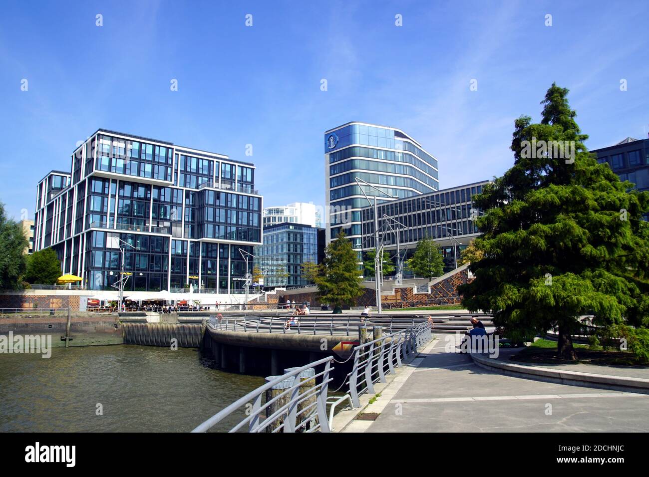 Les terrasses de Marco Polo à Hambourg, en Allemagne Banque D'Images