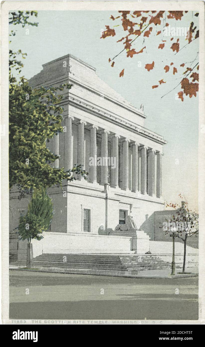The Scottish Rite Temple, Wshington, D. C., image fixe, cartes postales, 1898 - 1931 Banque D'Images