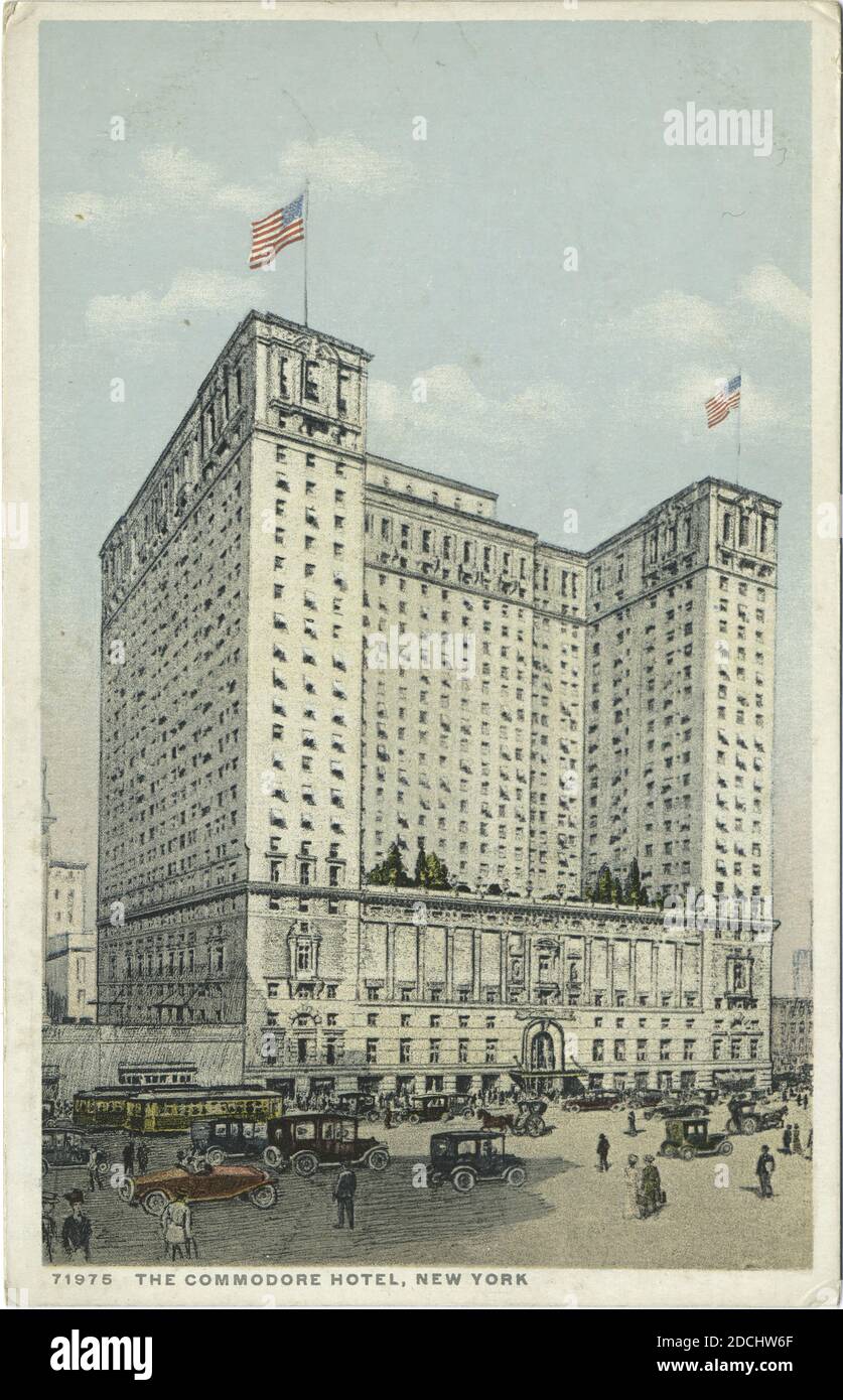 Le Commodore Hotel, New York, N. Y., image fixe, cartes postales, 1898 - 1931 Banque D'Images