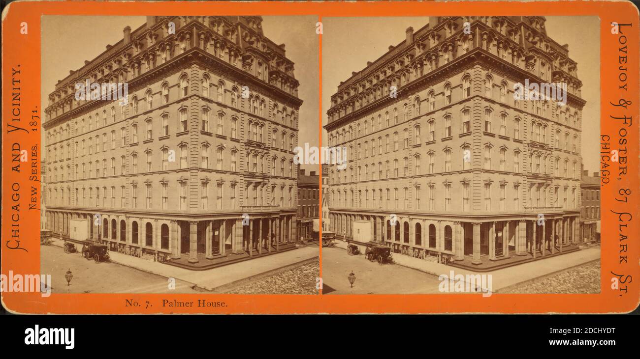 Palmer House., image fixe, stéréographes, 1871, Lovejoy & Foster Banque D'Images