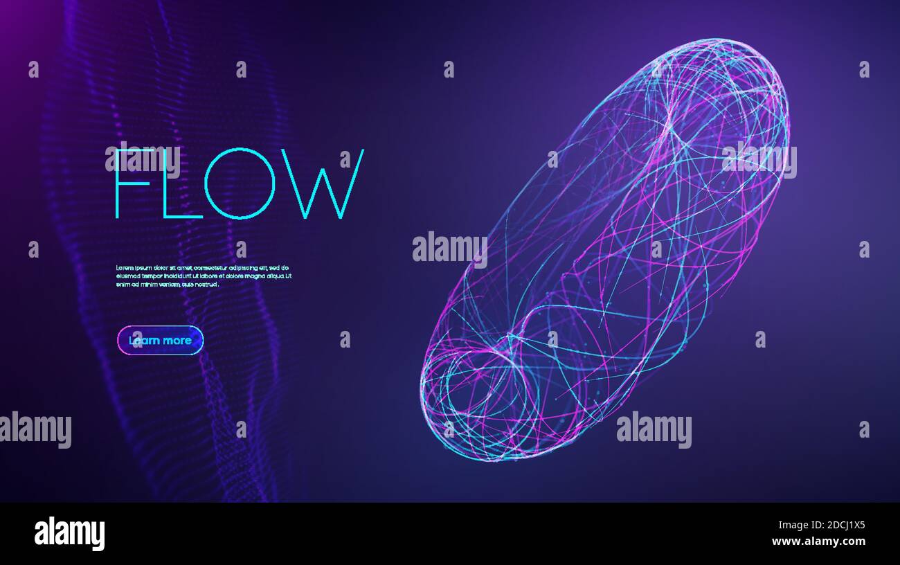 Ai flux de ligne de médecine d'intelligence artificielle. Fond abstrait de musique, son. Conception 3D en fibre optique numérique violet. L'avenir de l'apprentissage machine Illustration de Vecteur