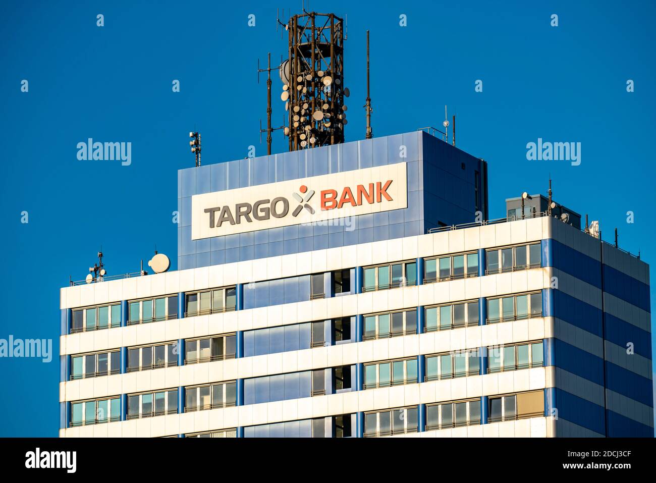 Horizon du centre ville de Duisburg, à la gare centrale, bâtiment de la Targo Bank, Duisburg, NRW, Allemagne, Banque D'Images