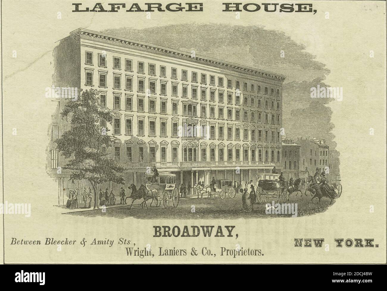 Holt's Hotel, New York; St. Nicholas Hotel; Southern Hotel; LaFarge Hotel, image fixe, Prints, 1861 - 1880 Banque D'Images