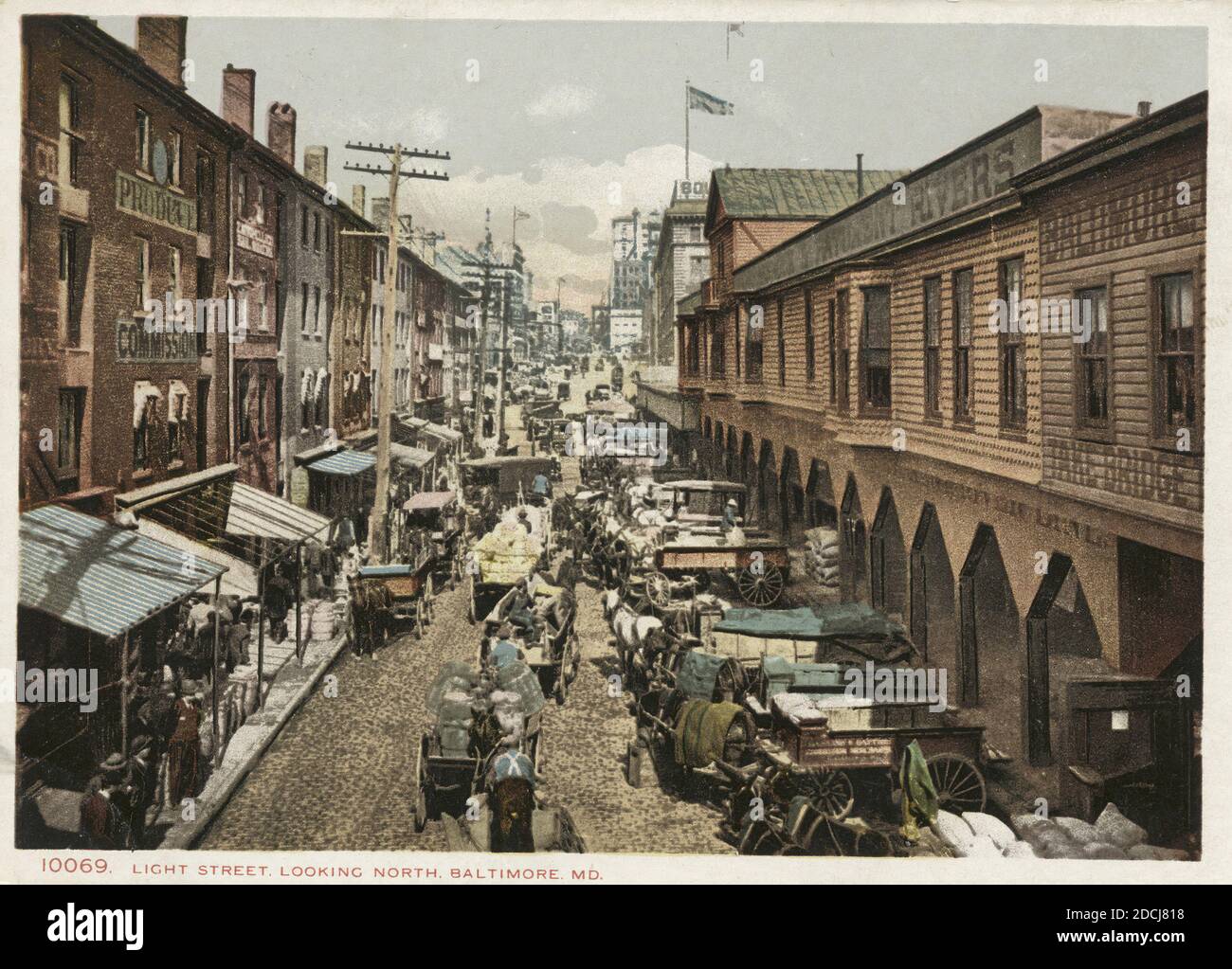 Light Street, Baltimore, Maryland, image fixe, cartes postales, 1898 - 1931 Banque D'Images