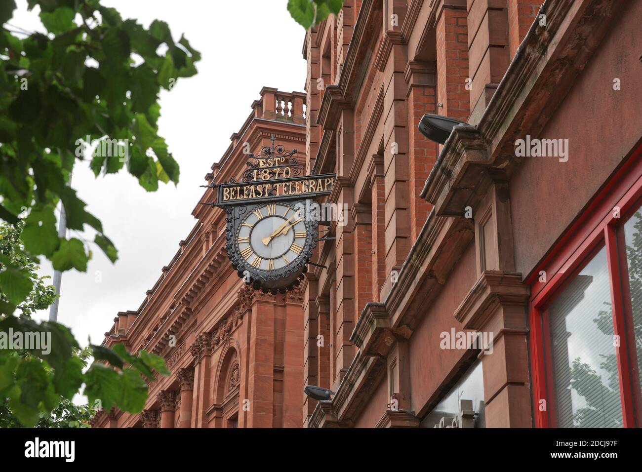 Belfast, Irlande - 9 juin 2017 : Belfast Telegraph Building à Belfast, Irlande du Nord. Banque D'Images
