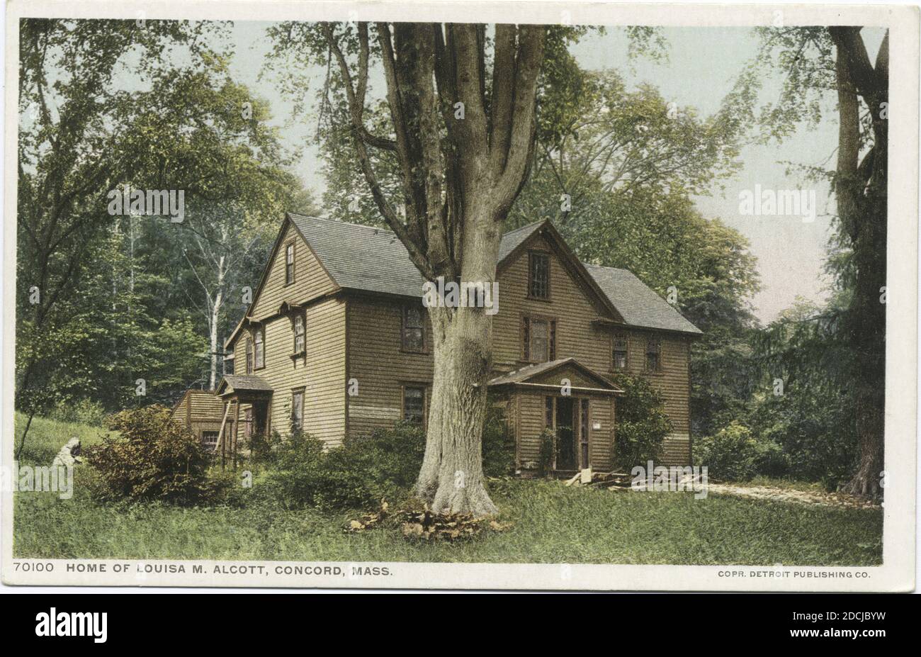 Maison de Louisa M. Alcott, Concord, Massachusetts, photo, cartes postales, 1898 - 1931 Banque D'Images