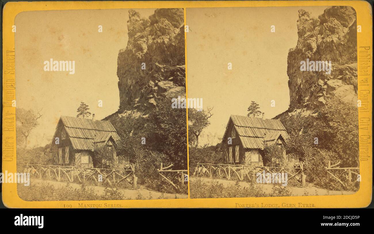 Porter's Lodge, Glen Eyrie., image fixe, stéréographes, 1850 - 1930, collier, James Banque D'Images