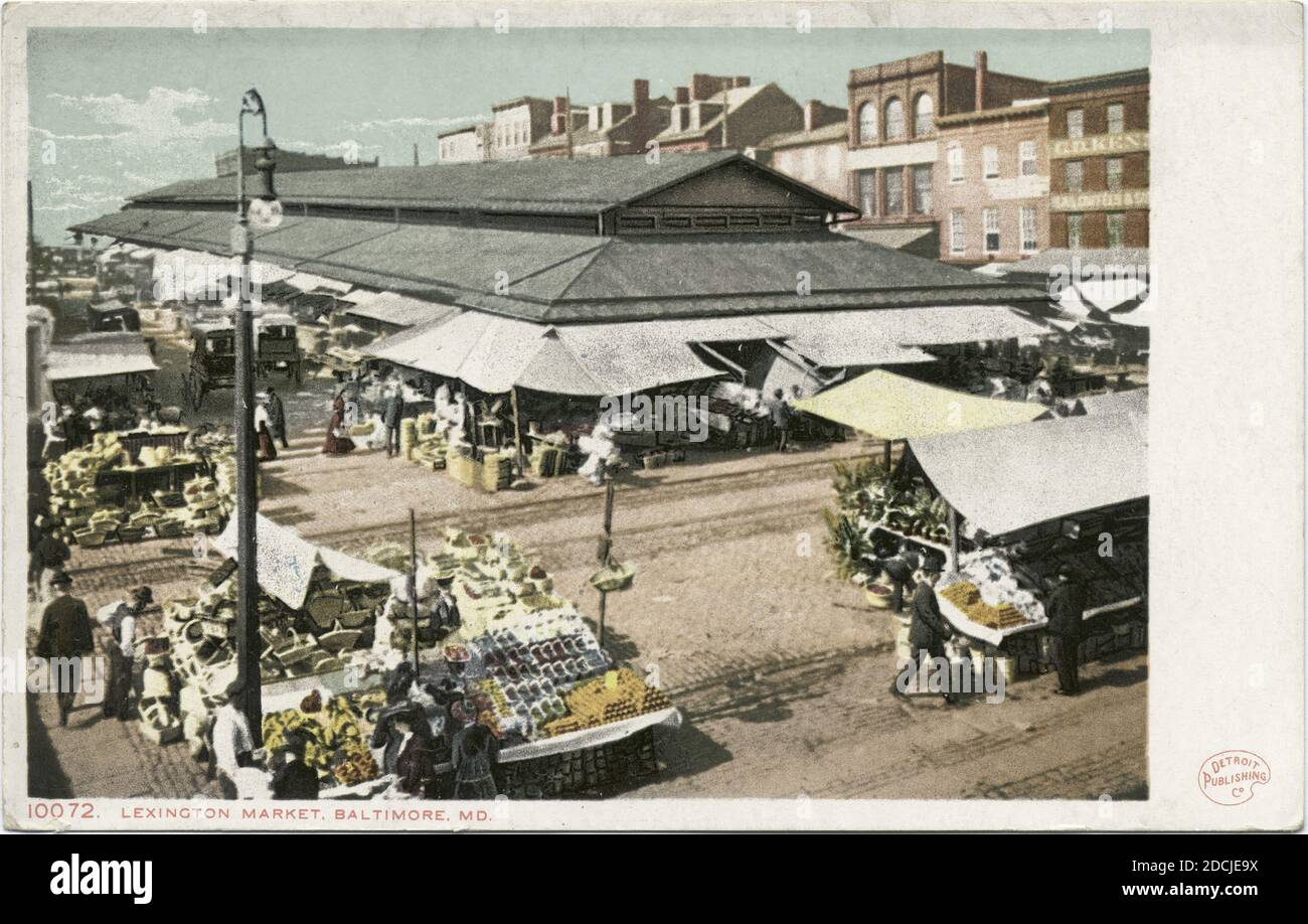 Lexington Market, Baltimore, Maryland, image fixe, cartes postales, 1898 - 1931 Banque D'Images