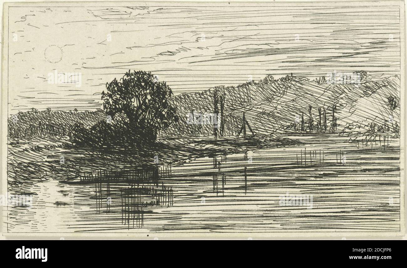 Paysage., photo, tirages, 1844 Banque D'Images