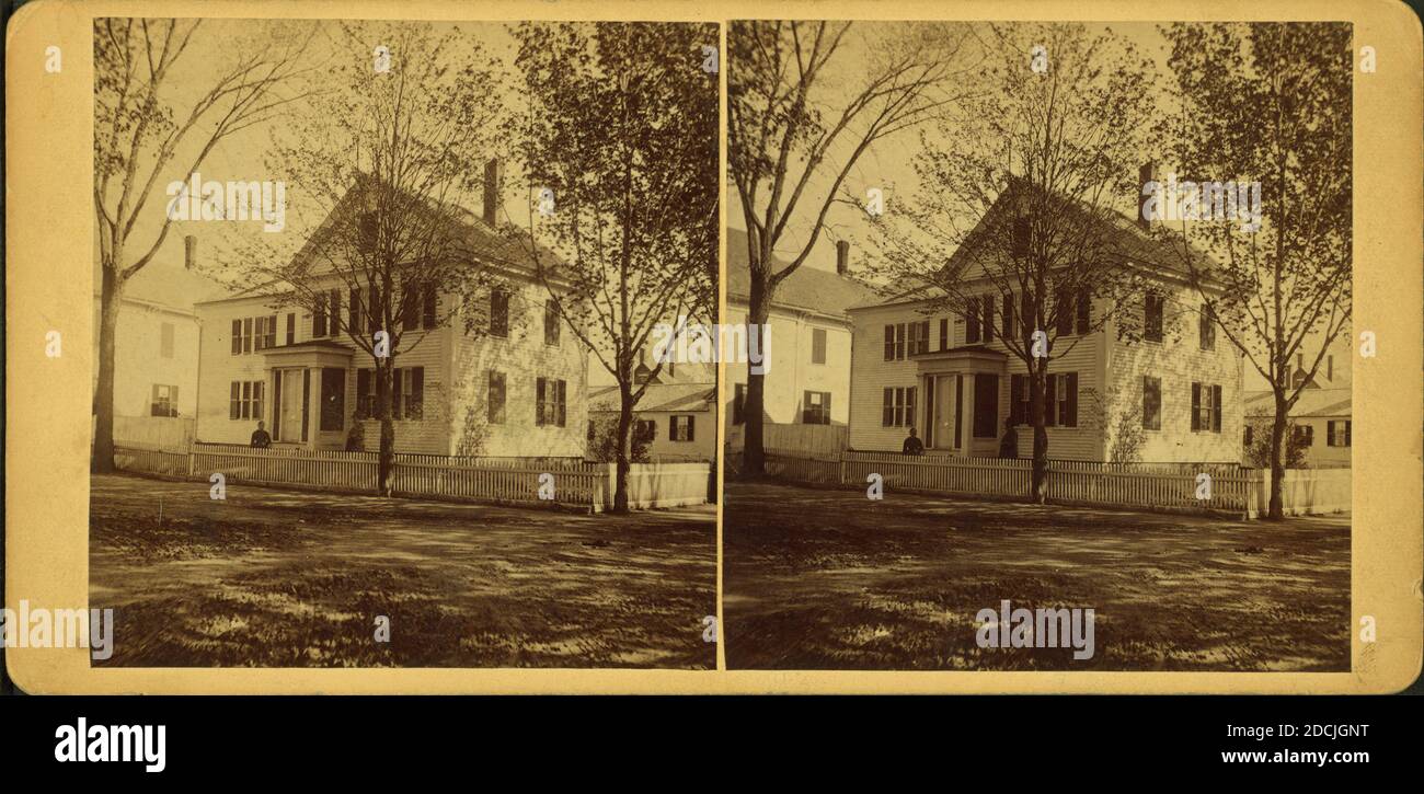 Dwellings, Waterville, Maine., image fixe, stéréographes, 1850 - 1930, Carleton, C. G. Banque D'Images