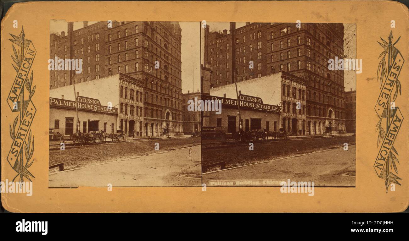 Extension: Palmer House stable., image fixe, stéréographes, 1850 - 1930 Banque D'Images