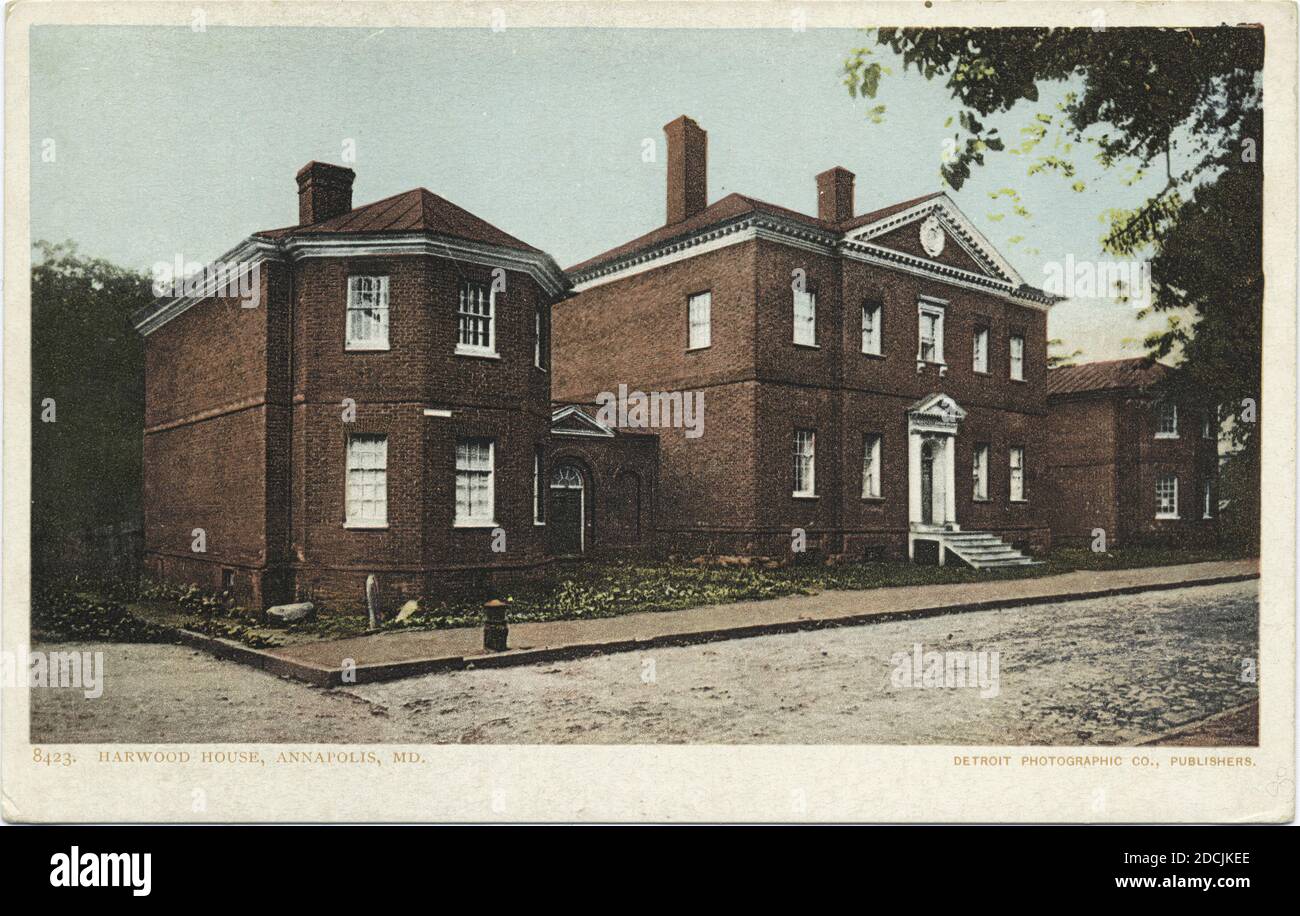 Harwood House, Annapolis, Md., image fixe, cartes postales, 1898 - 1931 Banque D'Images