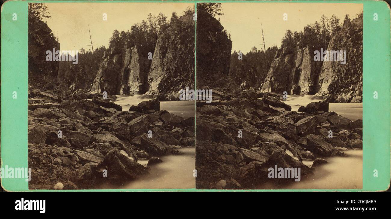 Voir dans Ripogenus Falls., image fixe, stéréographes, 1850 - 1930, Hinds, A. L. (fl. 1870-1879 Banque D'Images