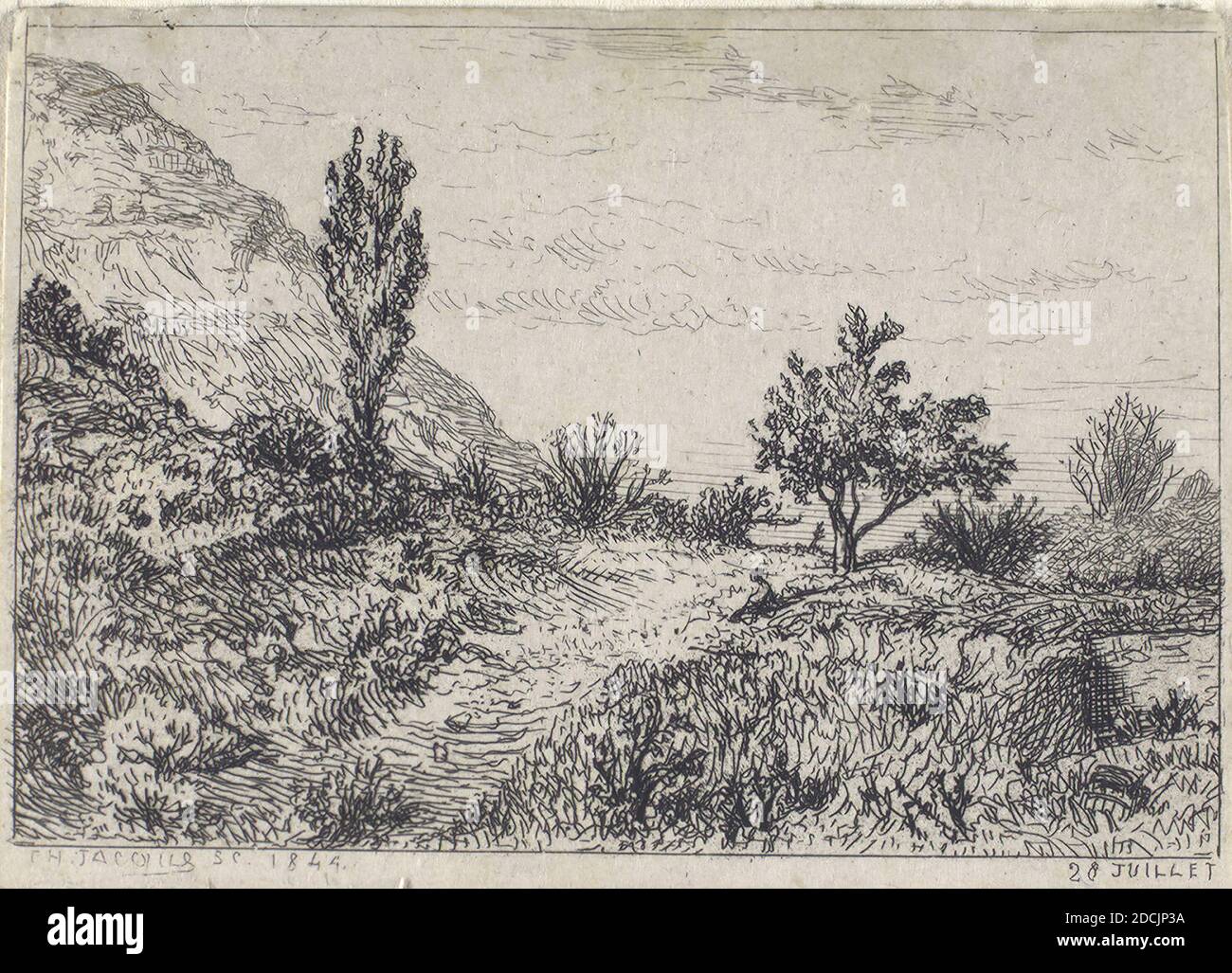 Paysage., photo, tirages, 1844 Banque D'Images