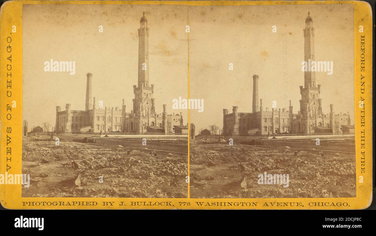 Waterworks., image fixe, stéréographes, 1871, Bullock, John (b. 1827 Banque D'Images