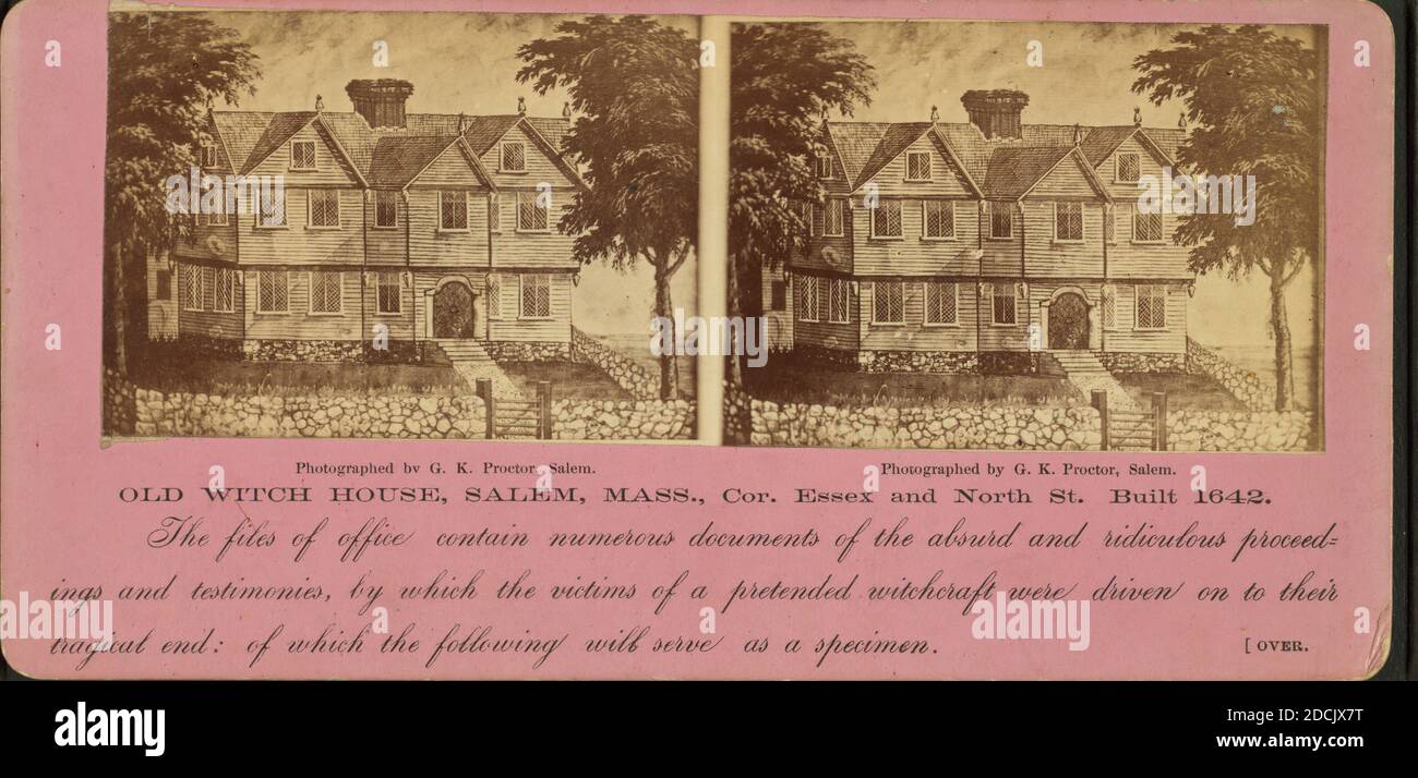 Old Witch House., image fixe, stéréographes, 1850 - 1930, Proctor, G. K Banque D'Images