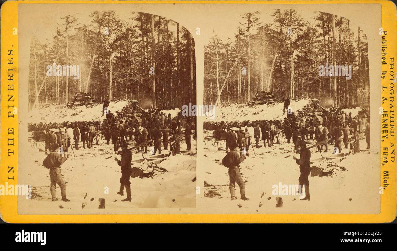 Campez à midi à L.B. Curtis & Co., image fixe, stéréographes, 1850 - 1930, Jenney, J. A. (James A Banque D'Images