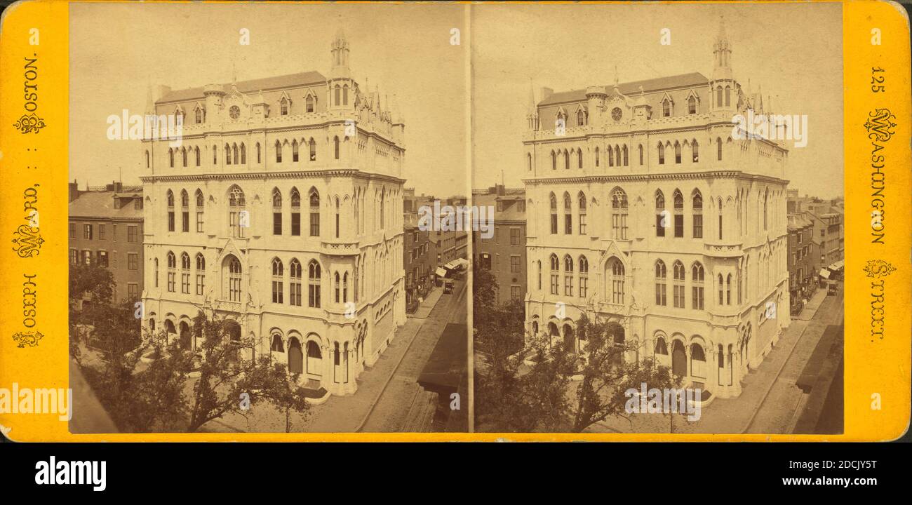 Temple maçonnique., image fixe, stéréographes, 1850 - 1930, Ward, Joseph Banque D'Images