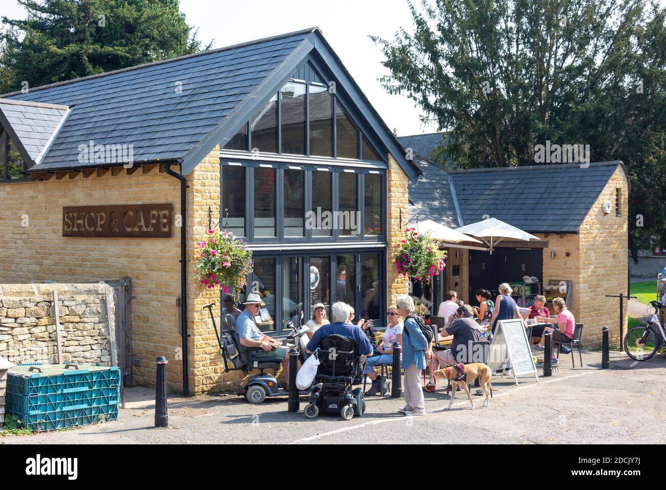 Blockley Cafe, Bell Lane, Blockley, Gloucestershire, Angleterre, Royaume-Uni Banque D'Images