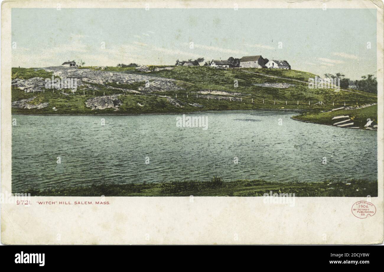 Sorcière Hill, Salem, Massachusetts, image fixe, cartes postales, 1898 - 1931 Banque D'Images