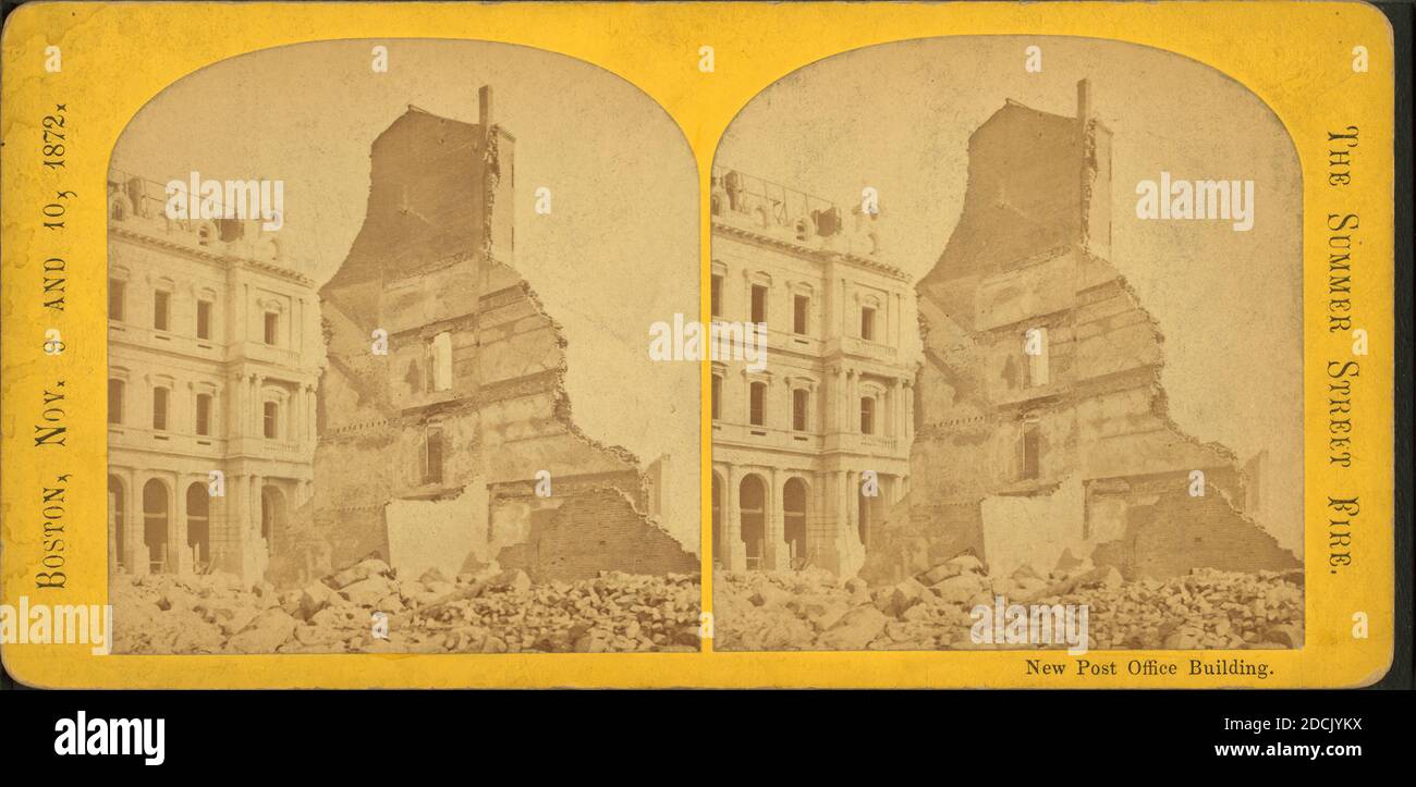 Nouveau bâtiment des postes, image fixe, stéréographes, 1872 Banque D'Images