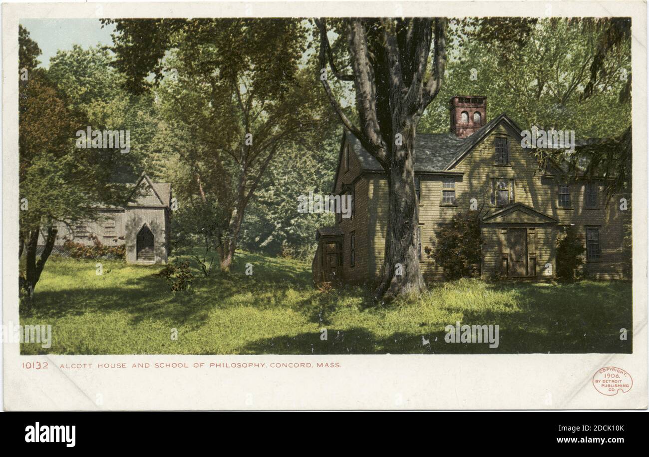 Alcott House and School of Philosophy, Concord, Massachusetts, image fixe, cartes postales, 1898 - 1931 Banque D'Images
