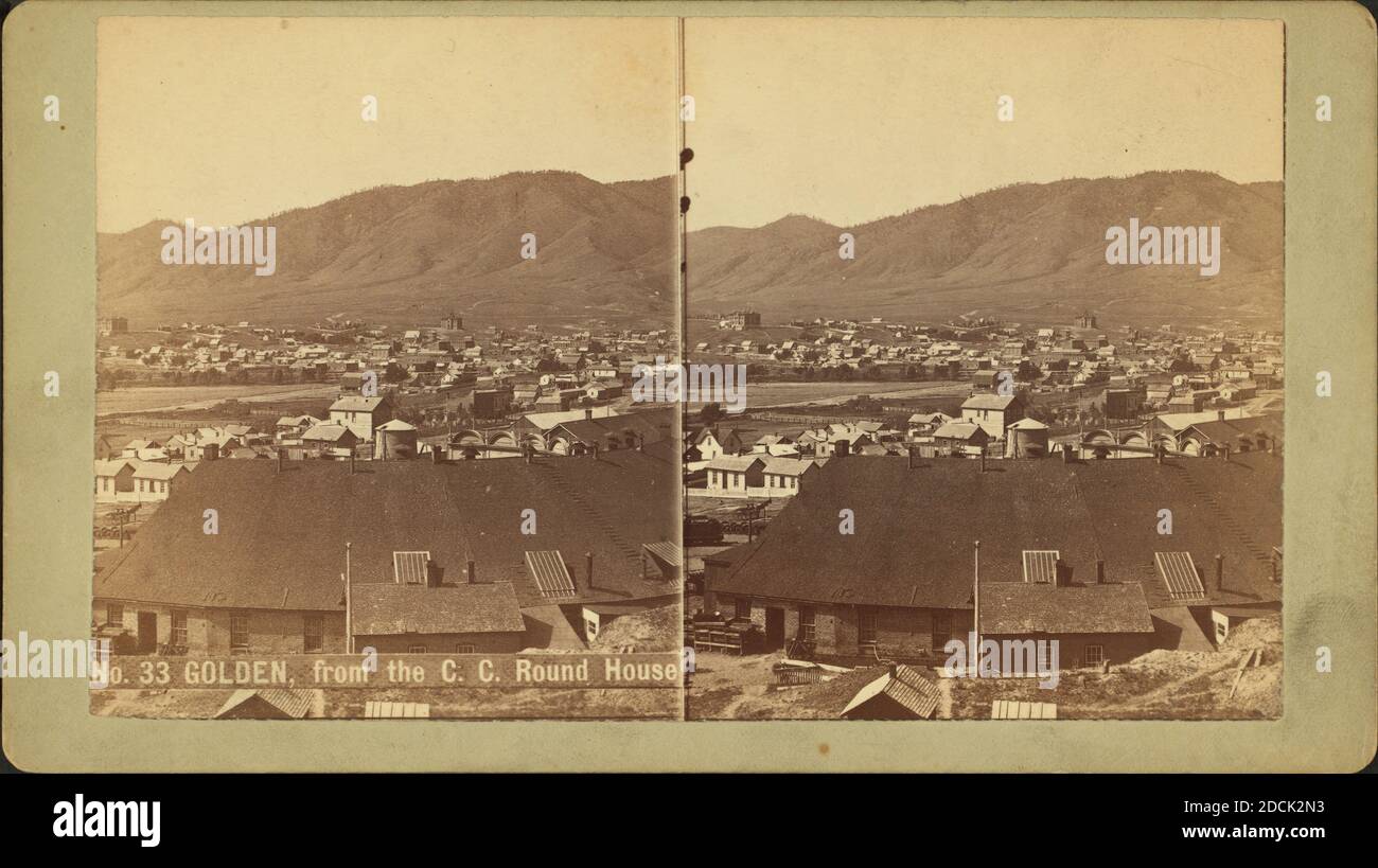 Golden de la maison ronde C. C. [ville centrale], image fixe, stéréographes, 1850 - 1930, Weitfle, Charles (1836-1921 Banque D'Images