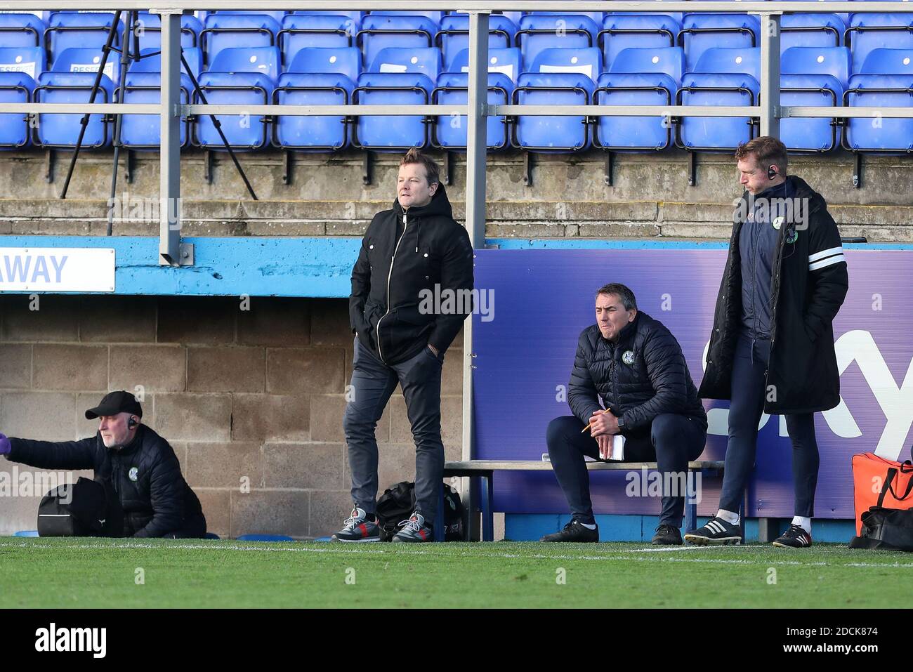 BARROW DANS FURNESS, ANGLETERRE. LE 21 NOVEMBRE, Mark Cooper, directeur de Forest Green Rovers, lors du match Sky Bet League 2 entre Barrow et Forest Green Rovers à Holker Street, Barrow-in-Furness, le samedi 21 novembre 2020. (Credit: Mark Fletcher | MI News) Credit: MI News & Sport /Alay Live News Banque D'Images