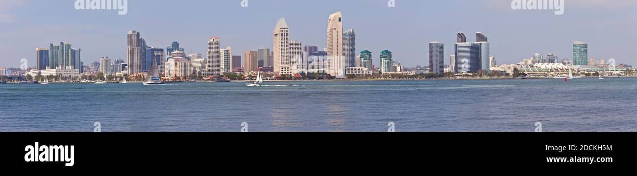 Une vue panoramique sur la ville de San Diego en Californie. Banque D'Images