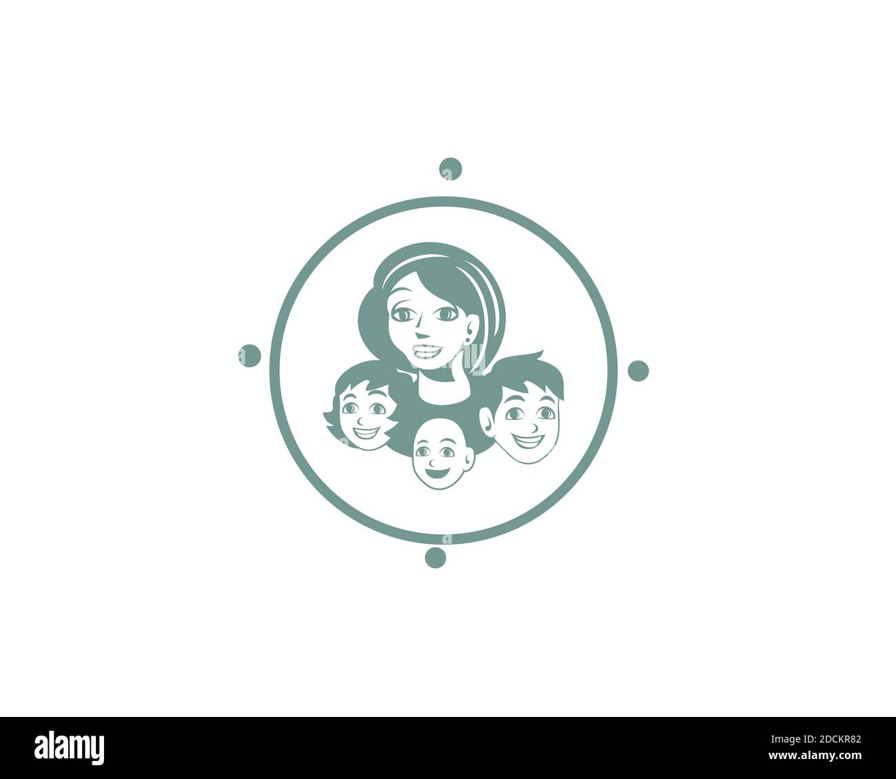 Belle maman avec ses enfants design illustration vecteur eps format , adapté à vos besoins de conception, logo, illustration, animation, etc Illustration de Vecteur