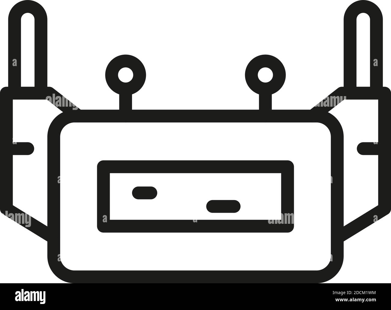 L'icône du routeur Wifi. Routeur Wifi icône Contour vectoriel pour le web design isolé sur fond blanc Illustration de Vecteur