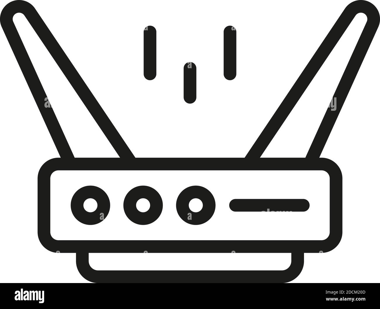 Icône du modem WiFi. Outline wifi modem Vector Icon pour la conception Web isolé sur fond blanc Illustration de Vecteur