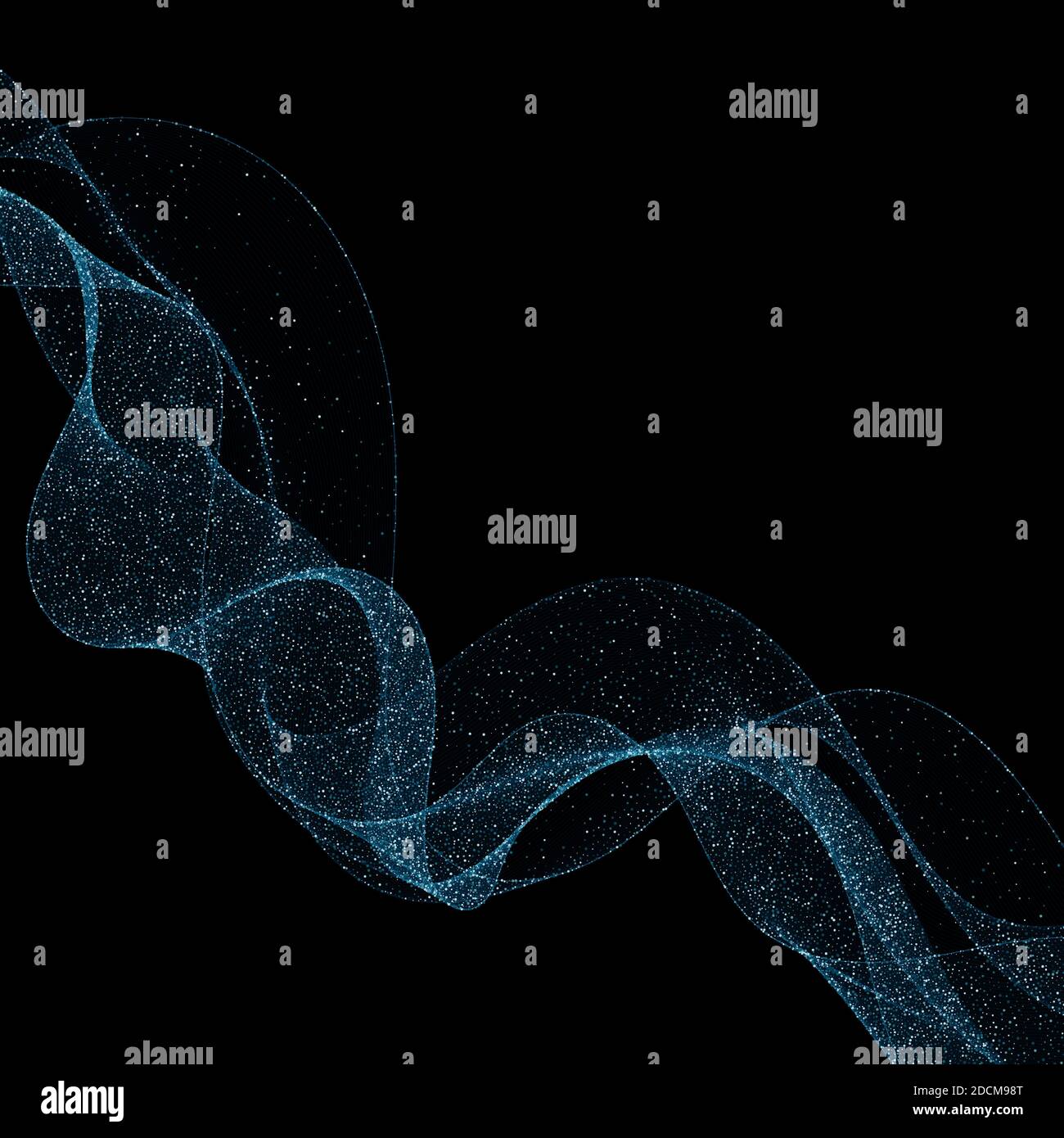 Bleu scintille vague fluide avec fond sombre. eps 10 Banque D'Images