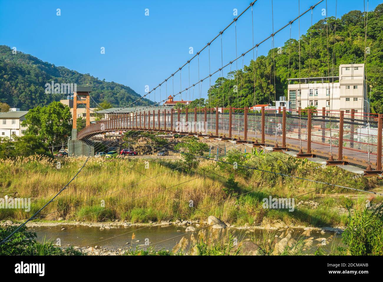Pont suspendu de Kangji dans le comté de Miaoli, taïwan Banque D'Images
