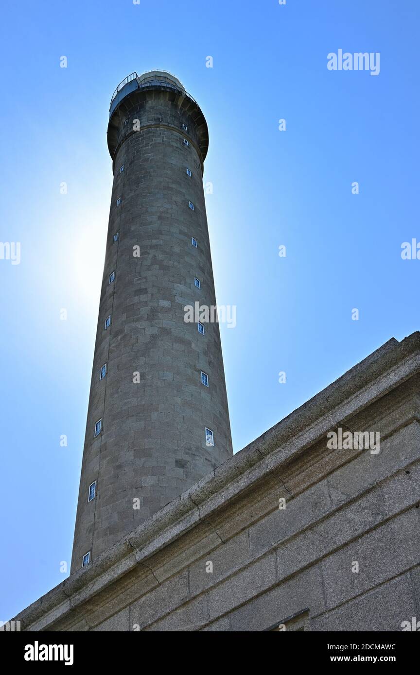 Le phare de Gatteville près de Barfleur Cotentin, Normandie Banque D'Images