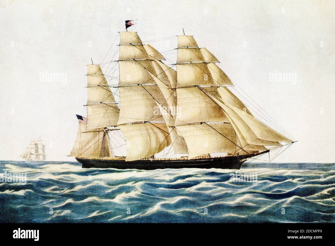 Clipper Ship 'Flying Cloud' E Brown Jr éditeur N Currier 1852 Banque D'Images