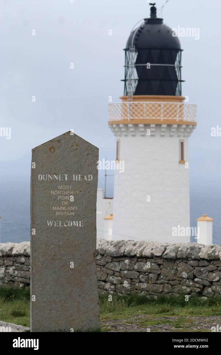 Phare de Dunnet Head, Écosse Banque D'Images