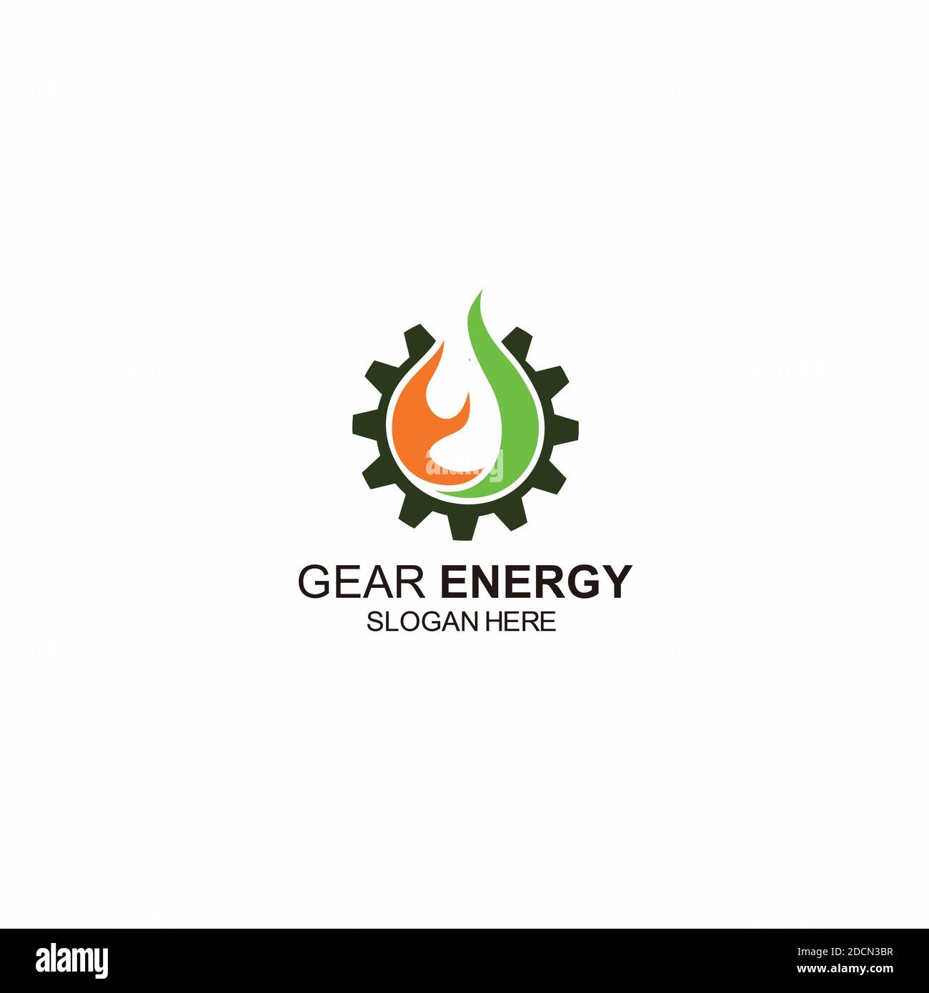 symbole gaz et énergie logo inspiration. Banque D'Images