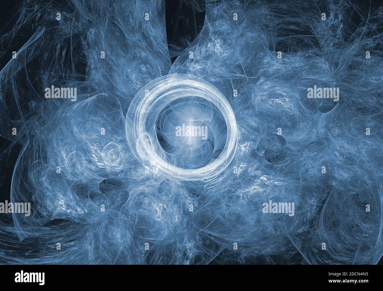 Tourbillon abstrait fractal sur le fond d'une éclaboussure floue Banque D'Images