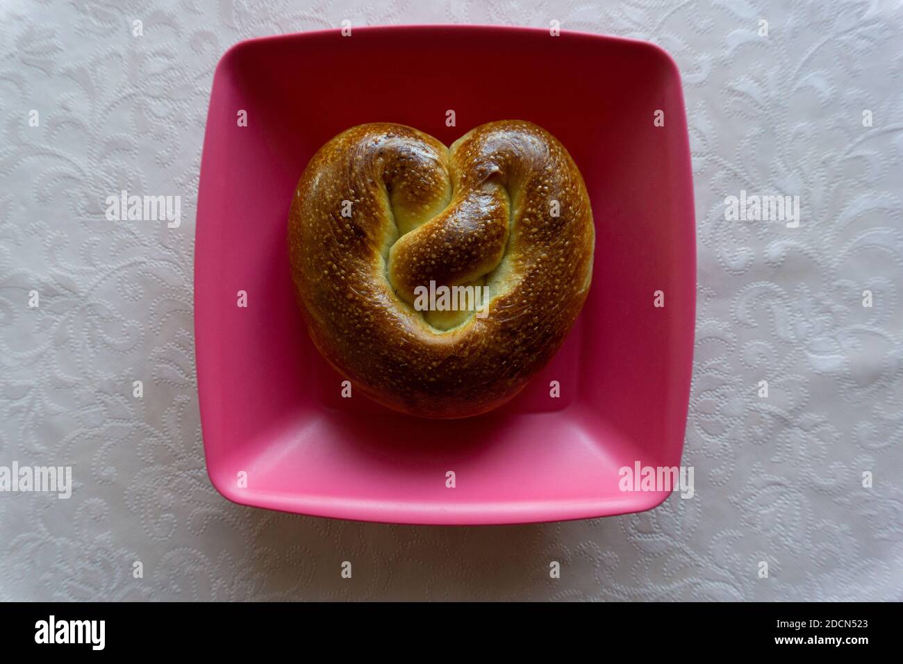 un donut en forme de cœur Banque D'Images